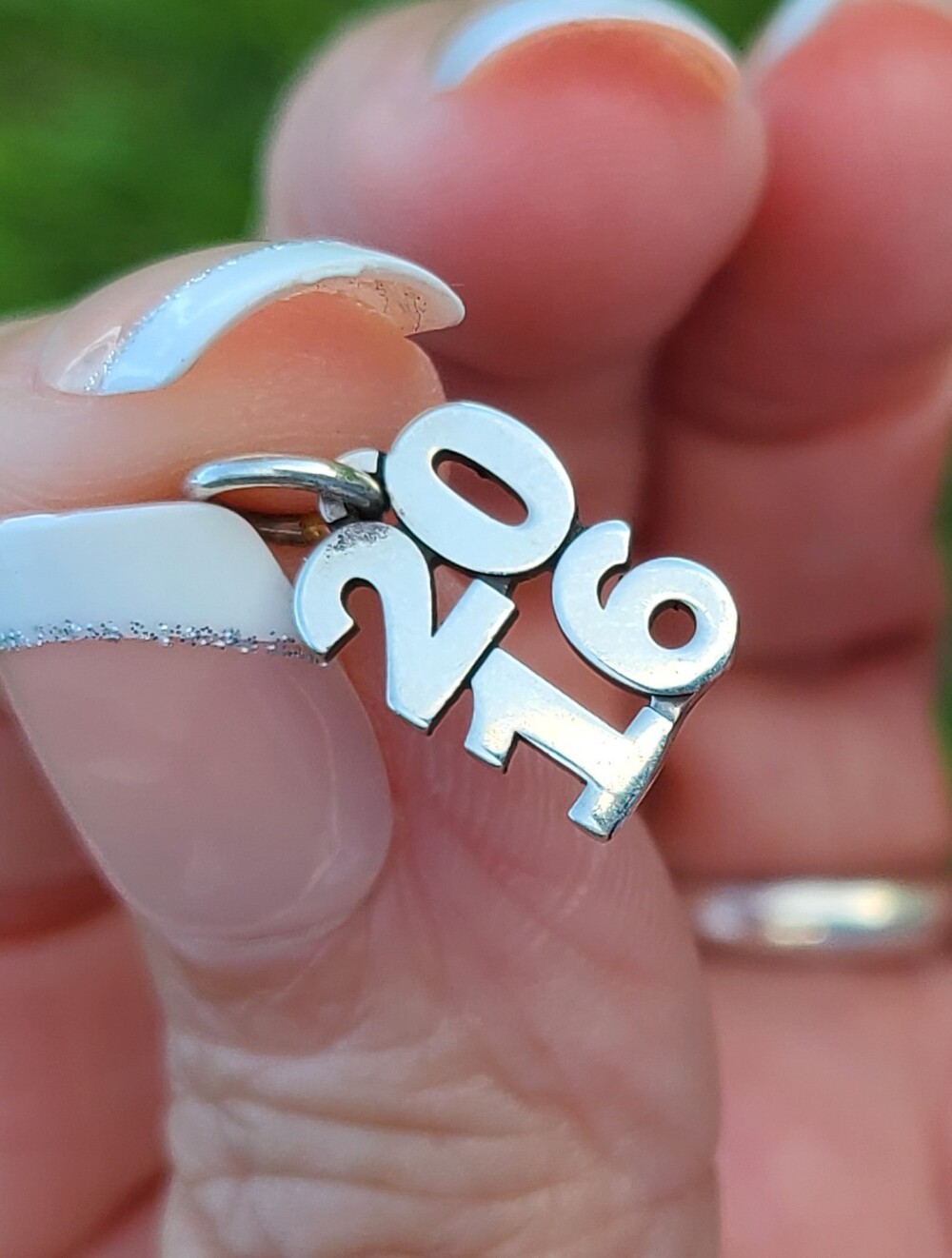 James Avery 2016 Silver Year Number Charm Pendant - Retired